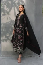 Edenrobe – 3pcs Dhanak Embroidered With Ready To Wear Dhanak Shawl – 839 - Image 2
