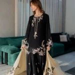 Agha Noor – 3pcs Dhanak Embroidered With Dhanak Emb Shawl