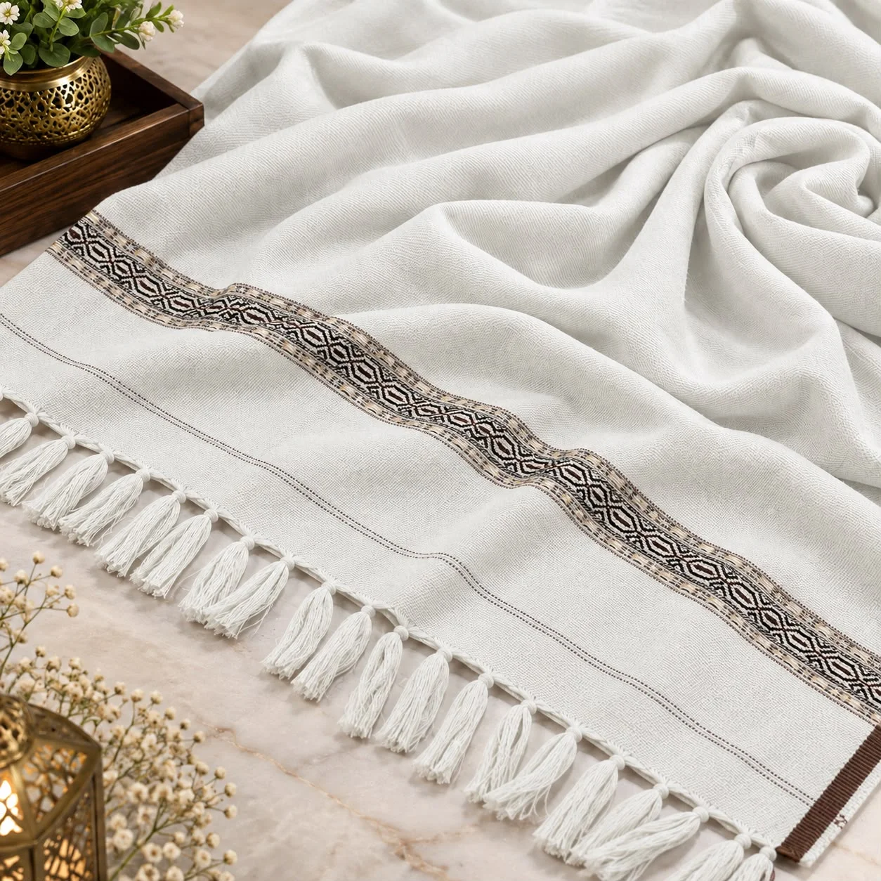 WhatsApp-Image-2026-10-04-at-1.01.56-AM-2 J. Men’s Winter Wool Shawl With Beautiful Kinari Emb – White - Image 1